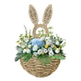 thumbnail image 4 of AURIGATE Easter Bunny Wooden Wall Hanging Basket, Farmhouse Spring Decor, Handcrafted Hanging Storage for Home Entryway, 4 of 9