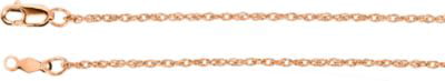 14K Rose Gold 1.25mm Rope Chain
