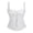 60#White, variant on Womens Wide Shoulder Strap Floral Embroidered Boned Corset Top Front Lace Up Fitted Waist Crop Tank Halloween Outerwear