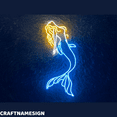 thumbnail image 2 of Craftnamesign Mermaid Neon Sign, Abstract Mermaid Line Art, Bedroom Living Room Decor, 2 of 4