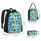 thumbnail image 2 of Easygdp Cartoon Monster Mochila para Niños y Niñas con Set de Caja de Almuerzo y Estuche para Lápices 3 en 1, Mochila Escolar Estampada para Adolescentes, 2 of 7