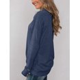 thumbnail image 2 of Pullovers à Manches Longues pour Femmes Col Bénitier Tunique Chemise Décontractée, 2 of 5