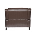 thumbnail image 5 of Noble House Tutherly Faux Leather Oversized Pushback Recliner, Dark Brown and Espresso, 5 of 11