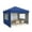 Blue, variant on WildBreak 10 x 10 feet Pop Up Canopy, with 4 Sidewalls, with One Button Push Setup - White
