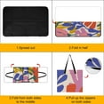 thumbnail image 4 of Bold Colorful Floral Abstract Pattern Picnic Blanket Waterproof Outdoor Beach Blanket Hand-held Pad Suitable for Travel, Camping, Beach, Family Gatherings, 4 of 8
