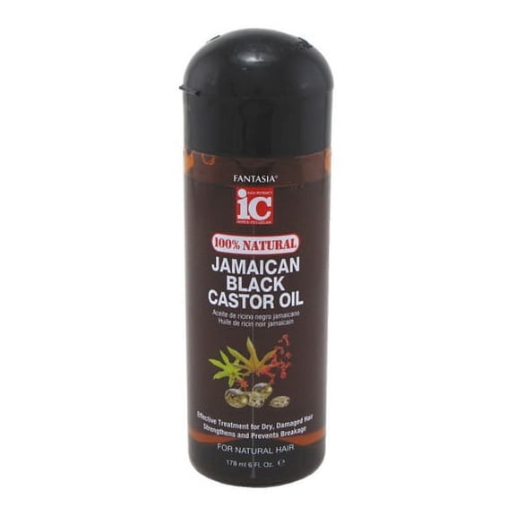 Fantasia IC 100% Natural Jamaican Black Castor Hair Oil, 6 Oz, 2 Pack