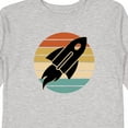 thumbnail image 4 of Inktastic Space Rocket Retro Sunset Boys or Girls Long Sleeve Toddler T-Shirt, 4 of 5