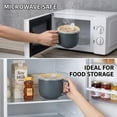 thumbnail image 6 of 32 oz Ceramic Soup Bowl with Handles – Microwaveable Ramen Bowl with Lid, Soup Cup, Suitable for Cereal, Oatmeal, Ramen, Instant Noodles, etc., with Lid., 6 of 8