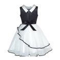 thumbnail image 3 of Flower Girls Dress White And Black Butterfly Pageant Party 6 Years, 3 of 7