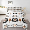 thumbnail image 2 of jejeloiu Western Boho Bohemain Full Size Comforter Sets,White Aztec Geometric Bedding Comforter Set,Rustic Farmhouse Cabin Bedding Sets For Adults,Luxury Bedroom Decor Reversible,3-Piece, 2 of 8