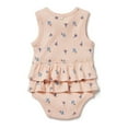 thumbnail image 2 of Wilson+Frenchy Organic Rib Ruffle Bodysuit - Little Flower (3-6 Months, 6-8 Kg), 2 of 5
