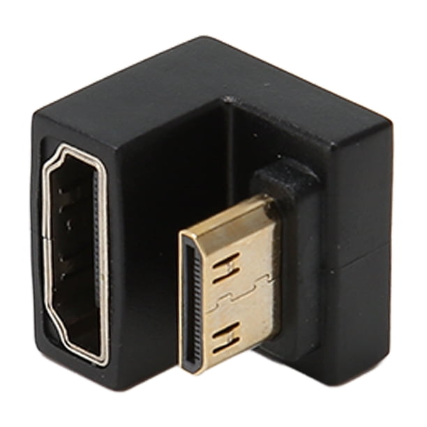 Adaptador mini HD a HD de 180 grados macho a hembra, transmisión 8K 60 Hz 48 Gbps, convertidor mini HD a HD para PC, TV, proyector