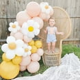 thumbnail image 3 of Daisy Party Decorations, Two Groovy Party Supplies with Happy Birthday Banner White and Yellow Daisy Balloons for Girls Birthday Baby Shower, 3 of 7