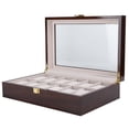 thumbnail image 1 of Watch Display Box12 Grids Wood Watch Wrist Watches Organizer Wood Watch Display Box Ultimate Reliability, 1 of 4