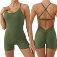 thumbnail image 1 of Women Yoga Jumpsuits Workout Sport Jumpsuits Women Activewear Women Sports Bodysuits & Jumpsuits Women Sports Jumpsuits Crisscross Backless Sports Romper, 1 of 5
