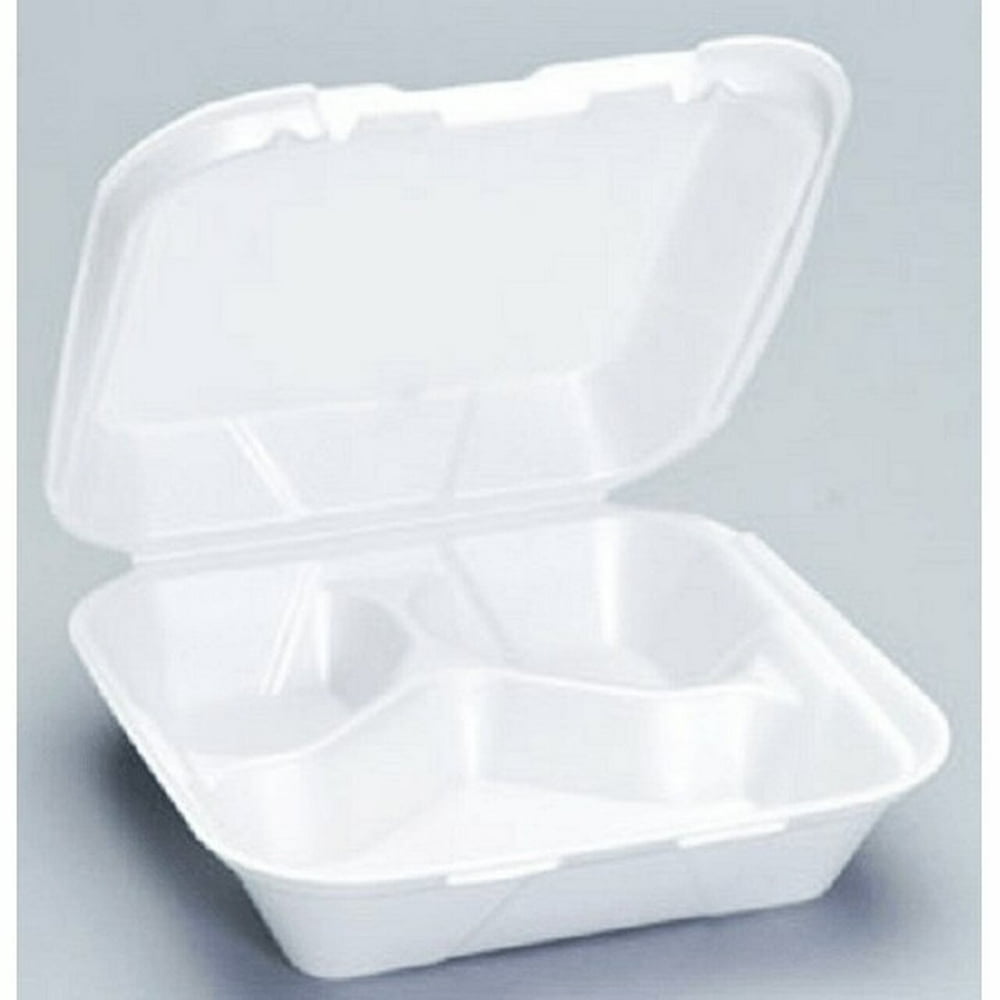 Genpak Quality To Go Snap It 3 Compartment Foam Take Out Medium Food