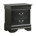thumbnail image 3 of Glory Furniture Louis Phillipe 2 Drawer Nightstand in Black, 3 of 6