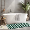 thumbnail image 2 of Black and Mint Green Checkerboard Pattern Kitchen Rug Mat,Kitchen Runner Rugs Non Skid Washable,Decorative Kitchen Floor Mats for Kitchen,Sink,Laundry,17"x47.2", 2 of 7