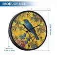 thumbnail image 3 of Voice Activated Clock with Glow Light 12 Inch Large Silent Wall Clock Battery Operated for Home Decor Bluebird Surrounded by Flowers, 3 of 8