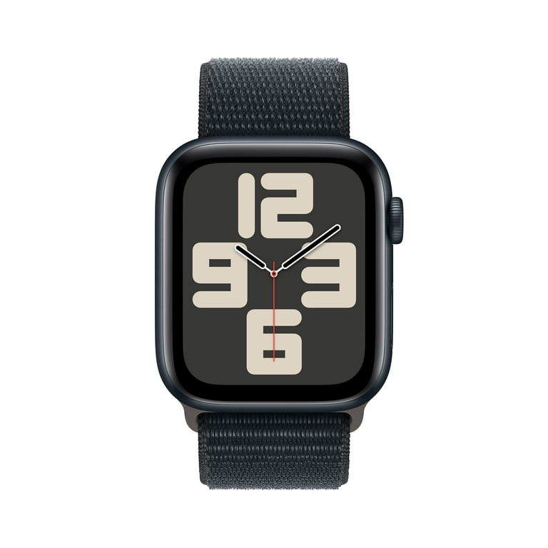 Apple Watch SE GPS, 44mm Midnight Aluminum Case with Midnight Sport Loop