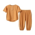 thumbnail image 4 of WELOIJEVBE Boys 2 Piece Outfits Athletic Boys Spring Summer Short Sleeve T-Shirt and Shorts Boys Size Clothes 0-3 Months, 4 of 4