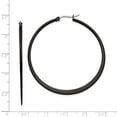 thumbnail image 4 of Boucles d'Oreilles en Acier Inoxydable Plaqué Noir 55mm 2mm, 4 of 8