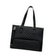 thumbnail image 5 of Bolsa de para mujer bolso de computadora acolchado para viajes de oficina de collage casual Negro, 5 of 8