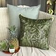 thumbnail image 3 of The HomeCentric Pack of 2, 22x22 inch (55x55 cm) Throw Pillow Cover, Green Throw Pillow Cover, Sequins Beaded Sparkly Glitter Pillow Cover, Art Silk Square Pillow Cover Striped, Easter - Chlorophyll, 3 of 9