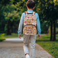 thumbnail image 2 of KUIFORTI Floral Boba Capybara Children'S Backpack Polyester Kids Bookbag with Adjustable Straps for Elementary Primary Middle Back to School Gifts for Students, 2 of 7