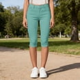 thumbnail image 6 of Womens Capri Pants,Women's Capri Pants Stretch Business Work Capris Casual Straight Leg Office Dress Pants Summer Pants, 6 of 9