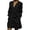 short sets 21#Black, variant on Womens Sets 2 Piece Outfits Lapel Business Office Plain V Neck Long Sleeve Suit Jacket Slim Fit Solid Color Shorts Sets
