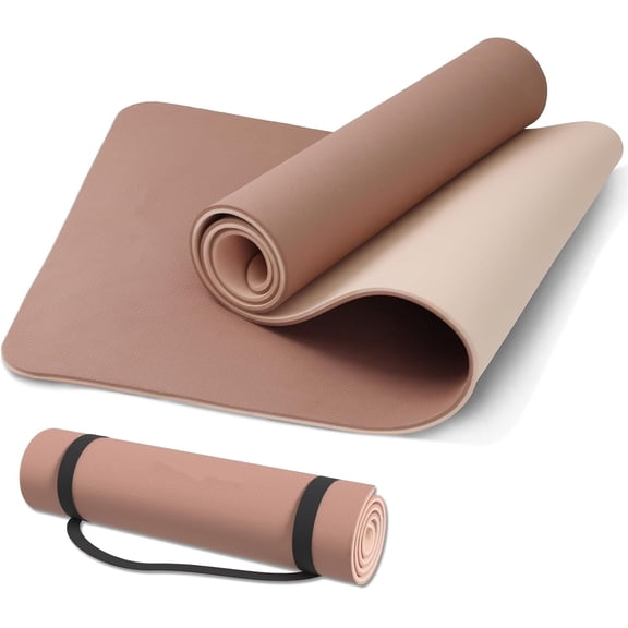 Yoga Mat Non Slip Anti-tear,extra thick-2/5 inch（10MM）High Resiliency Professional POE Yoga Mats for Women Men Kids,72"x24"inch,Workout, Yoga, Pilates and Floor Exercise, with Carrier Strap