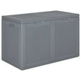 thumbnail image 1 of vidaXL Garden Storage Box Grey PP Rattan 180 L, 1 of 5