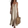 thumbnail image 2 of Maxi Dresses for Women Summer Sleeveless Spaghetti Strap Scoop Neck Casual Beach Long Cami Lounge Dress XL, 2 of 5