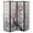 Black 146, variant on Gold 4-Panel Room Divider Screen with Solid Pine Wood Frame, 72W x 70H, Asian-Inspired Folding Privacy Partition for Living Room, Bedroom, Office