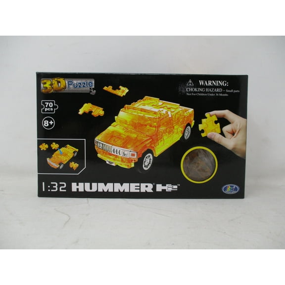 Puzzle Fun 3D 1:32 Hummer H2 - Translucent Orange 70 pieces