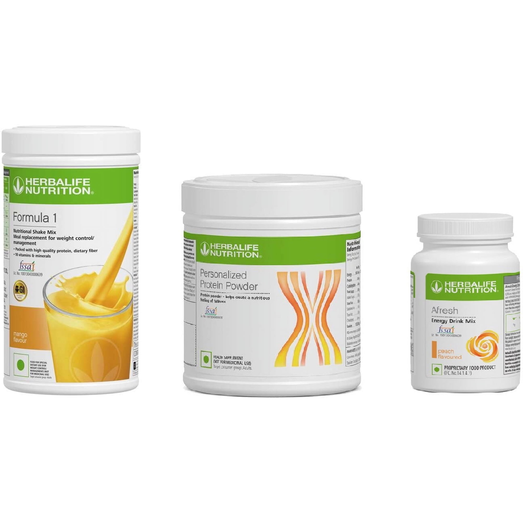 HERBLIFE Nutrition Shake Mix-MANGO WITH PROTEIN POWDER-200GM AND AFRESH PEACH