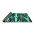 thumbnail image 2 of Ahgly Company Indoor Rectangle Abstract Turquoise Blue Modern Area Rugs, 2' x 3', 2 of 4