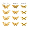 thumbnail image 3 of HomeDM 3D Butterfly Wall Decor, 12 Pcs Gold Butterflies for Valentine's Day Bedroom Wedding Party Birthday Cake Decor Removable Wall Stickers, 3 of 8