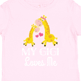 thumbnail image 4 of Inktastic Gigi Loves Me Girls Giraffe Granddaughter Girls Toddler T-Shirt, 4 of 5