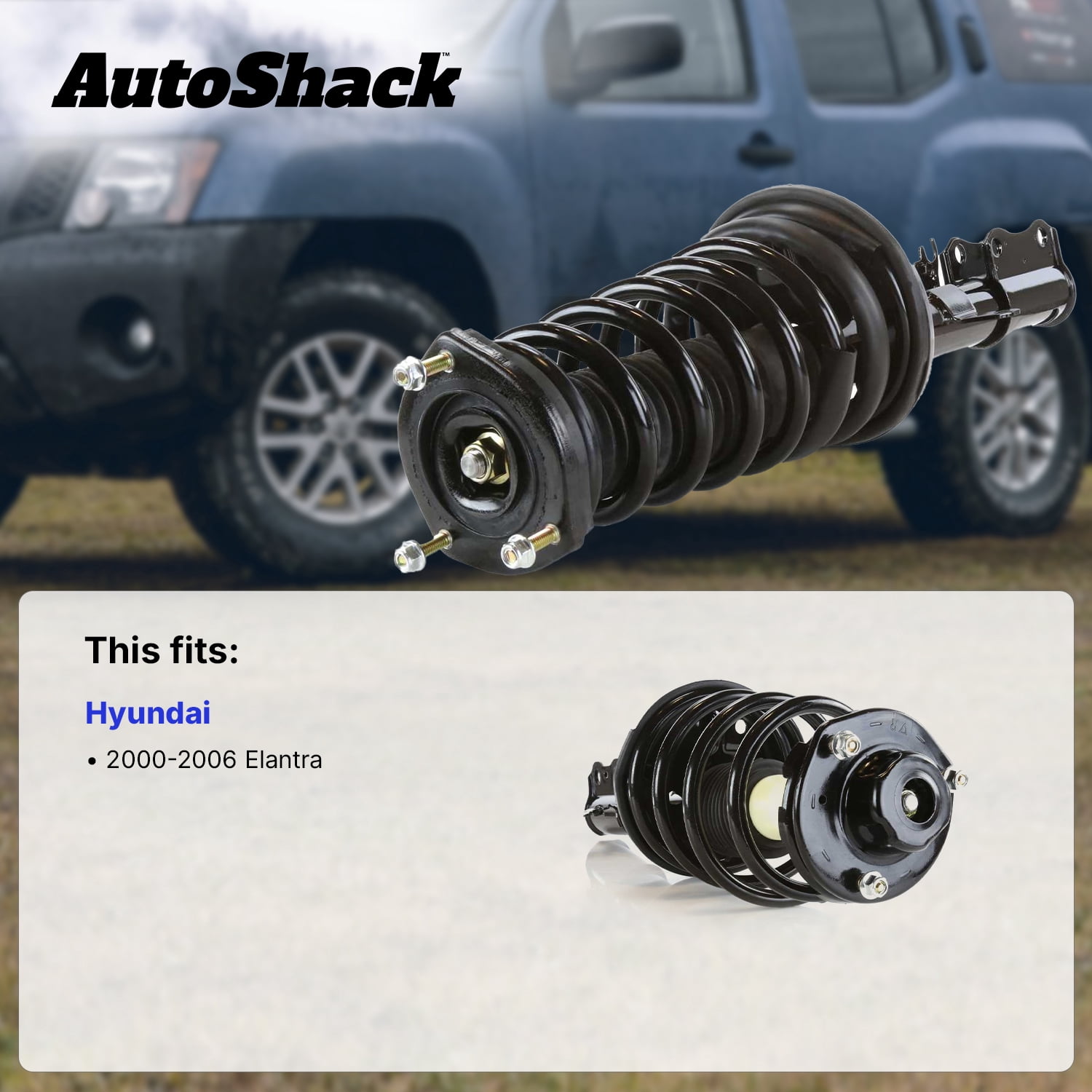 AutoShack Front Complete Strut & Coil Spring Assembly - Passenger Side for Hyundai, Elantra 2000-2006, FWD L4 2.0L