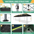 thumbnail image 5 of COBIZI 10x30 Pop Up Canopy Tent, Wedding Party Tent with 8 Sidewall One Push Setup Glow, 3 Adjustable Height Air Vent Waterproof UPF50+, Wheeled Bag, Sandbag, Stake, Rope for Commercial, Outdoor, 5 of 7