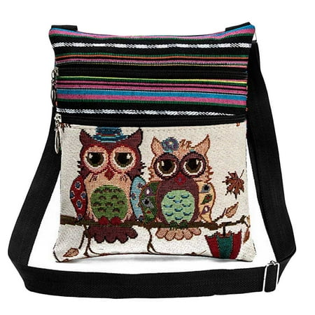 Other Designer Handbags - Fancyleo New Fashion Women Shoulder Bags Embroidered Owl Pattern Postman Package Tote Handbags High Quality