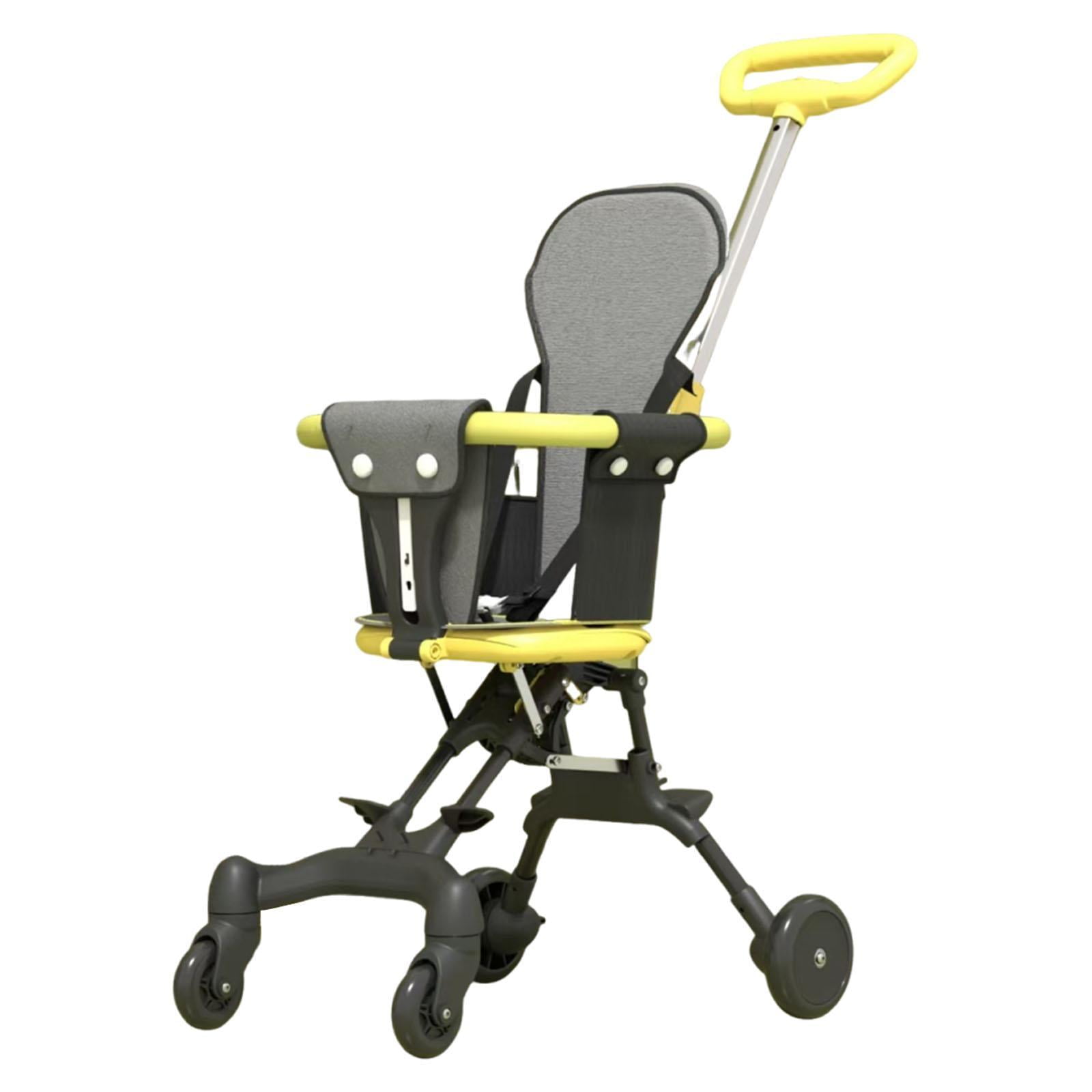 Travel Stroller Baby Stroller Pram Stable Four Wheel Structure with Metal and Plastic Material for Family Trips