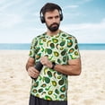 thumbnail image 4 of Wukai Green Avocado (2) Print Men's Short-Sleeved Mesh T-Shirt,Quick-Dry Short Sleeve Workout T-Shirt-Large, 4 of 8