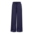 thumbnail image 3 of Summer Pants for Women Workout Wide Leg Elastic Waist Sweatpants Fashion Line Loose Pants Casual Basic Trousers Womens Pants Casual & Wide Leg, 3 of 4