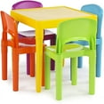thumbnail image 1 of MesaSe Kids Plastic Table and 4 Chairs Set  Vibrant Colors for Children, 1 of 7