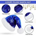 thumbnail image 3 of Christmas Hat for Adults, Deluxe Velours Santa Hat with Soft Liner, Plush Brim Santa Claus Santa Hat with Golden Sequins Snowflake for Men Women, 3 of 4