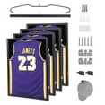 thumbnail image 1 of Nice C Jersey Frame Display Case, Large Shadow Box, Sports Jersey Display Case with 98% UV Protection, Hangers and Hookers, Valet Pinboard, Acrylic, Football, Basketball (Set of 4), 1 of 5