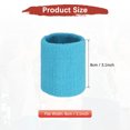 thumbnail image 3 of Uxcell 24PCS Bandas de sudor deportivas, muñequeras de algodón absorbentes para entrenamiento/baloncesto/correr [Azul cielo, 8cm de ancho], 3 of 7